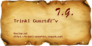 Trinkl Gusztáv névjegykártya